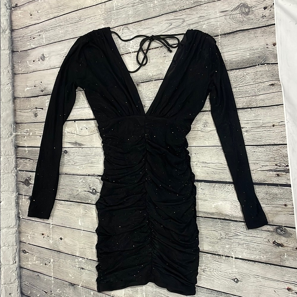 Elegant Black Long Sleeve Dress